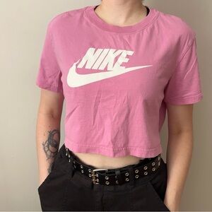 Pink Nike crop top